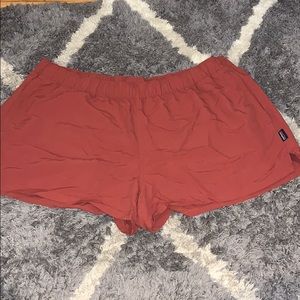 Red Patagonia shorts